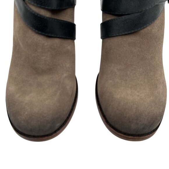 NEW Soho Cobbler Womens 8.5 Ankle Leather Booties Strappy Western Cowgirl Boots - Picture 6 of 15